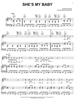 page one of She's My Baby (Piano, Vocal & Guitar Chords (Right-Hand Melody))