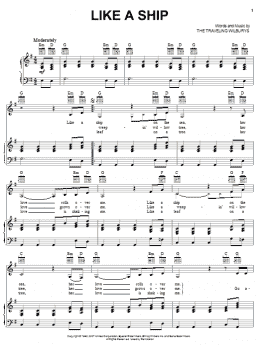 page one of Like A Ship (Piano, Vocal & Guitar Chords (Right-Hand Melody))