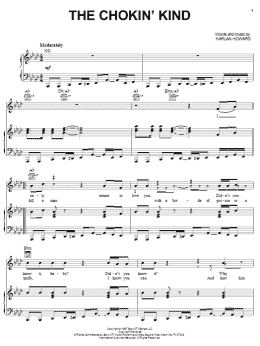 page one of The Chokin' Kind (Piano, Vocal & Guitar Chords (Right-Hand Melody))