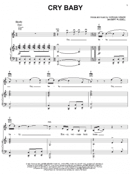 page one of Cry Baby (Piano, Vocal & Guitar Chords (Right-Hand Melody))