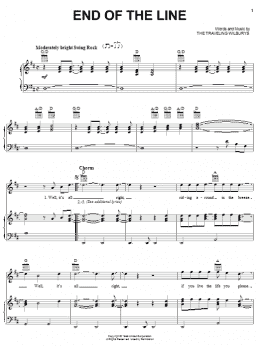 page one of End Of The Line (Piano, Vocal & Guitar Chords (Right-Hand Melody))