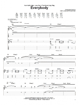 page one of Everybody (Guitar Tab)