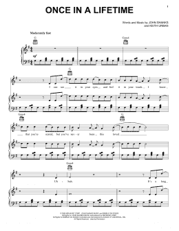 page one of Once In A Lifetime (Piano, Vocal & Guitar Chords (Right-Hand Melody))