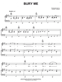 page one of Bury Me (Piano, Vocal & Guitar Chords (Right-Hand Melody))