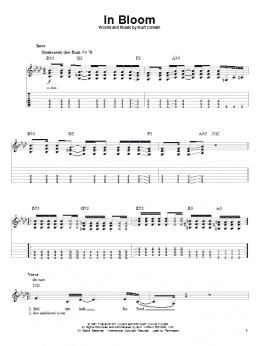 page one of In Bloom (Guitar Tab (Single Guitar))