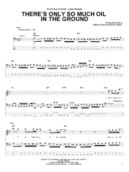 page one of There's Only So Much Oil In The Ground (Bass Guitar Tab)