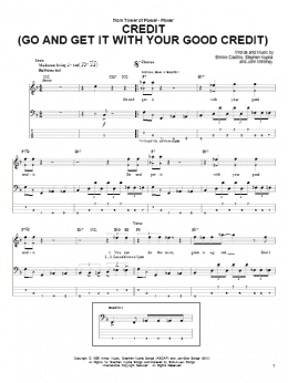 page one of Credit (Go And Get It With Your Good Credit) (Bass Guitar Tab)