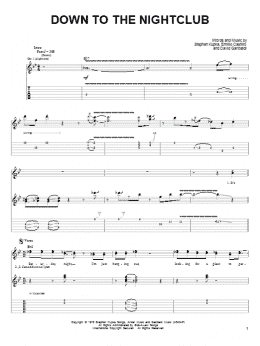 page one of Down To The Nightclub (Guitar Tab)