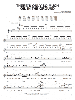 page one of There's Only So Much Oil In The Ground (Guitar Tab)