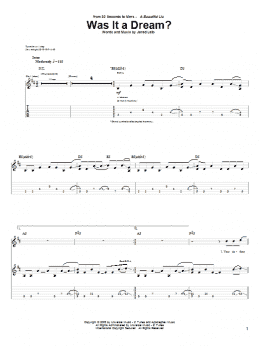 page one of Was It A Dream? (Guitar Tab)