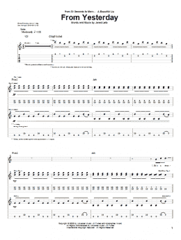 page one of From Yesterday (Guitar Tab)