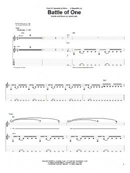 page one of Battle Of One (Guitar Tab)