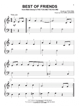 page one of Best Of Friends (from The Fox And The Hound) (Beginning Piano Solo)