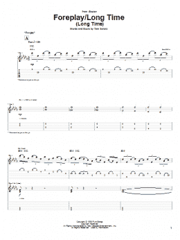 page one of Foreplay/Long Time (Long Time) (Guitar Tab)