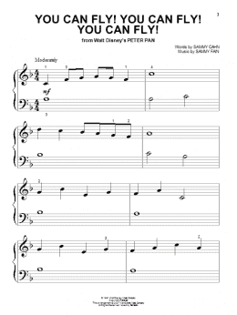 page one of You Can Fly! You Can Fly! You Can Fly! (from Peter Pan) (Beginning Piano Solo)