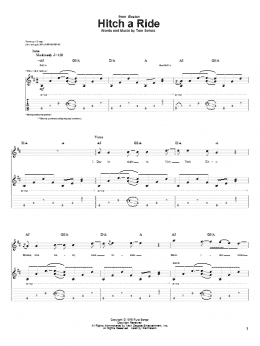 page one of Hitch A Ride (Guitar Tab)