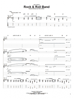 page one of Rock & Roll Band (Guitar Tab)