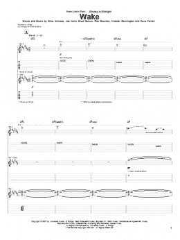 page one of Wake (Guitar Tab)