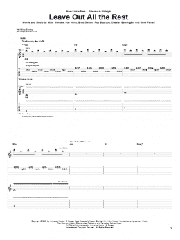 page one of Leave Out All The Rest (Guitar Tab)