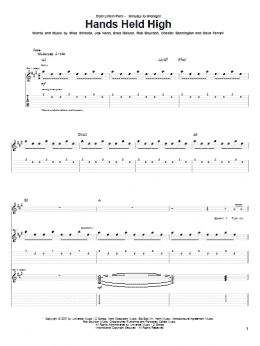 page one of Hands Held High (Guitar Tab)