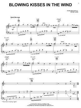 page one of Blowing Kisses In The Wind (Piano, Vocal & Guitar Chords (Right-Hand Melody))