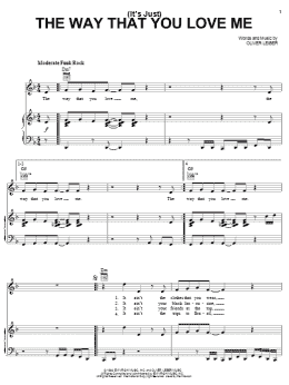page one of (It's Just) The Way That You Love Me (Piano, Vocal & Guitar Chords (Right-Hand Melody))