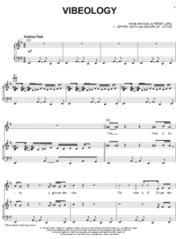page one of Vibeology (Piano, Vocal & Guitar Chords (Right-Hand Melody))