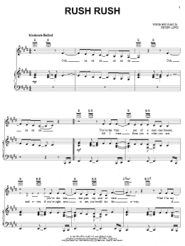page one of Rush Rush (Piano, Vocal & Guitar Chords (Right-Hand Melody))