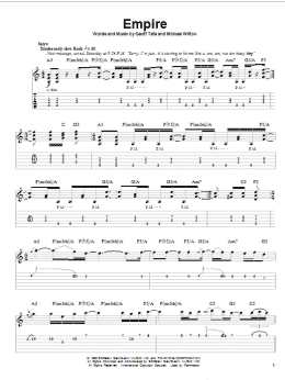 page one of Empire (Guitar Tab (Single Guitar))
