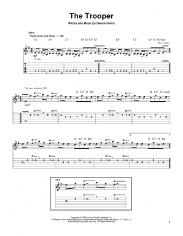 page one of The Trooper (Guitar Tab (Single Guitar))