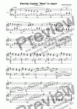 page one of Eternity Capital, "Nara" in Japan  ( piano )