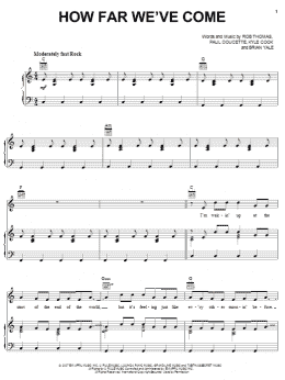 page one of How Far We've Come (Piano, Vocal & Guitar Chords (Right-Hand Melody))