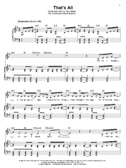 page one of That's All (Piano & Vocal)