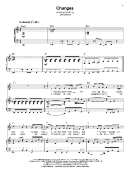 page one of Changes (Piano & Vocal)