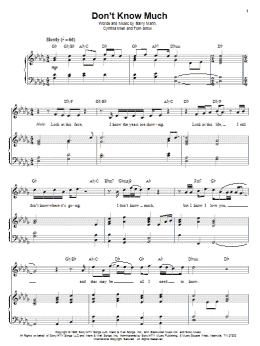 page one of Don't Know Much (Piano & Vocal)
