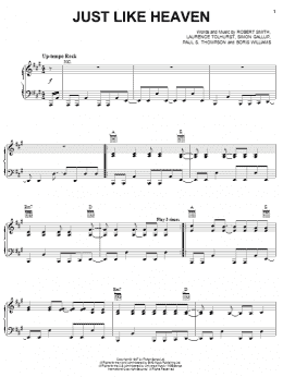 page one of Just Like Heaven (Piano, Vocal & Guitar Chords (Right-Hand Melody))