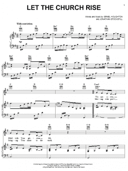 page one of Let The Church Rise (Piano, Vocal & Guitar Chords (Right-Hand Melody))