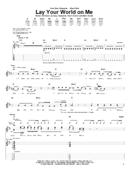 page one of Lay Your World On Me (Guitar Tab)