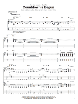 page one of Countdown's Begun (Guitar Tab)