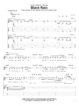 page one of Black Rain (Guitar Tab)