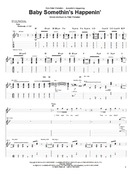 page one of Baby Somethin's Happenin' (Guitar Tab)
