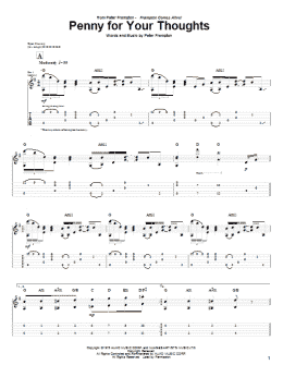 page one of Penny For Your Thoughts (Guitar Tab)