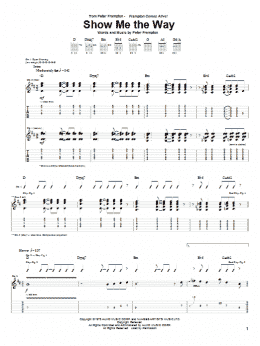 page one of Show Me The Way (Guitar Tab)