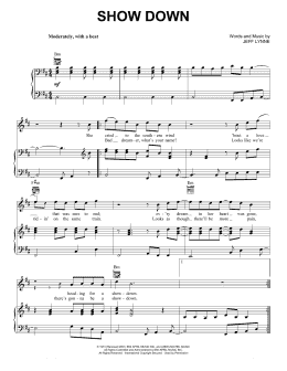 page one of Show Down (Piano, Vocal & Guitar Chords (Right-Hand Melody))
