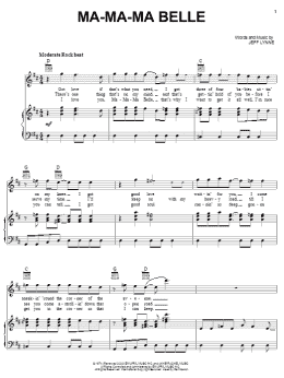 page one of Ma-Ma-Ma Belle (Piano, Vocal & Guitar Chords (Right-Hand Melody))