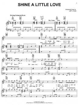 page one of Shine A Little Love (Piano, Vocal & Guitar Chords (Right-Hand Melody))