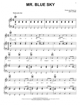page one of Mr. Blue Sky (Piano, Vocal & Guitar Chords (Right-Hand Melody))