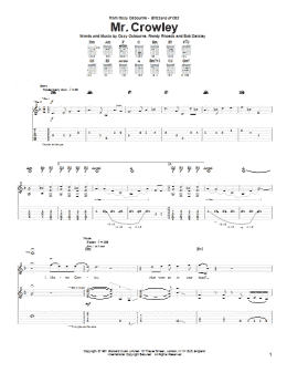 page one of Mr. Crowley (Guitar Tab)