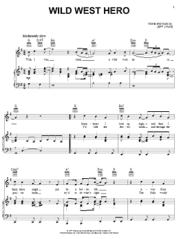 page one of Wild West Hero (Piano, Vocal & Guitar Chords (Right-Hand Melody))