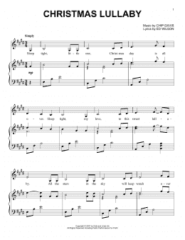 page one of Christmas Lullaby (Piano Solo)